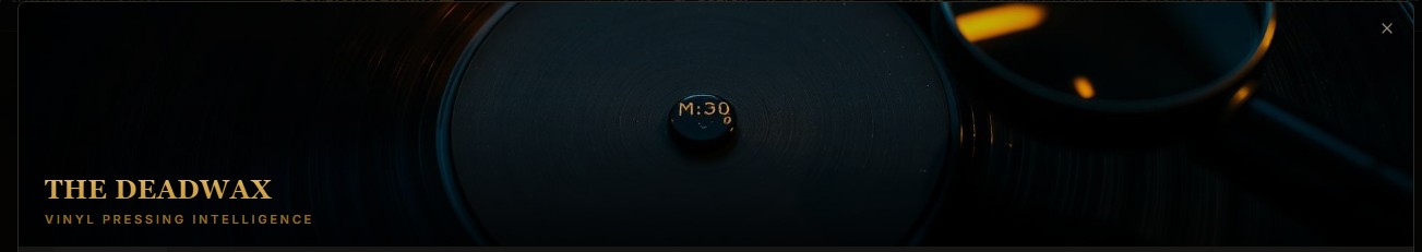 The Deadwax — Vinyl Pressing Intelligence